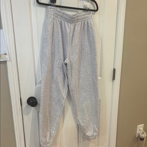 Garage Gray Sweatpants Relaxed Fit Elastic Cuffs
